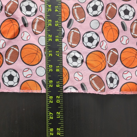 Doggy handkerchief pink with sports balls OS - Picture 4 of 7